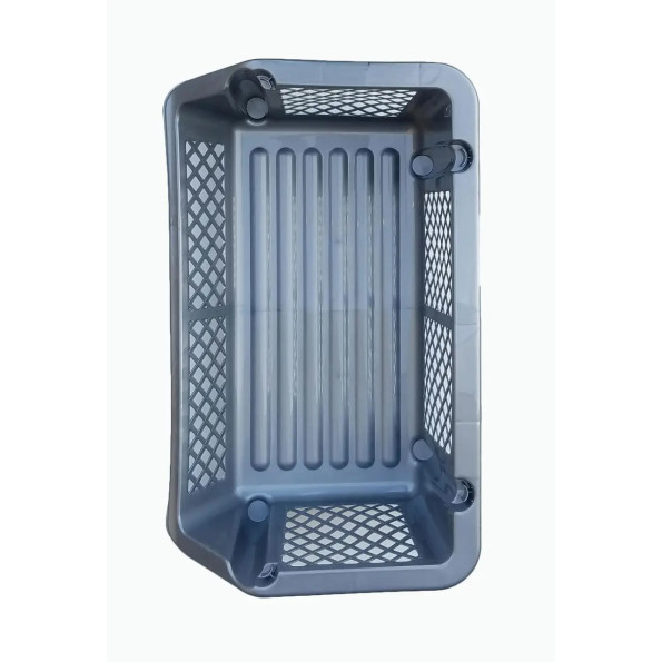 Етажерка органайзер для зберігання на кухню, у ванну пластикова сіра -
                                                        Фото 5